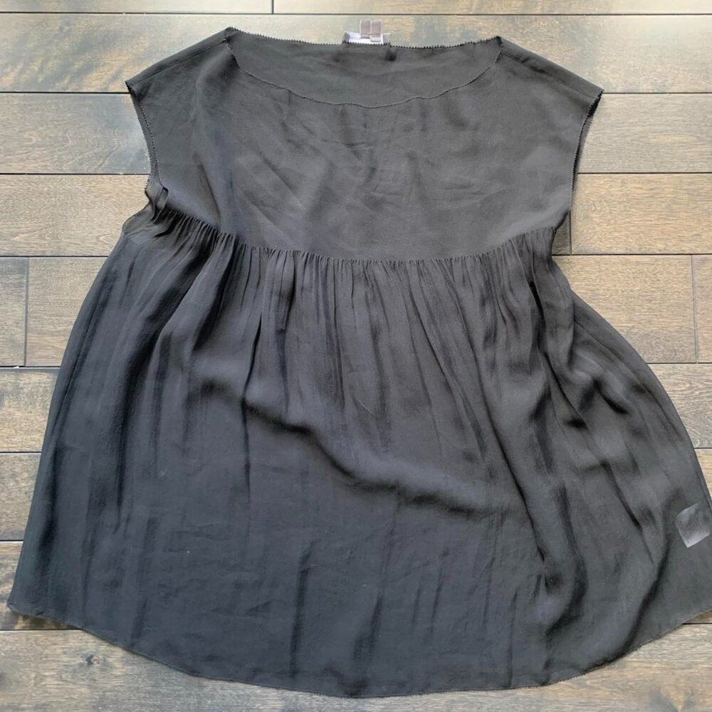 Vince Silk Sleeveless Sheer Blouse